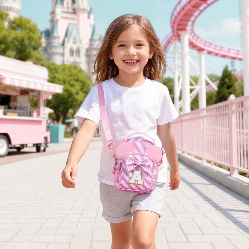YOOLIFE Birthday Gifts for 2 3 4 5 6 7 8 Year Old Girls, Initial Crossbody Bag Purse for Girls Kids Toddler, Gifts for Kids Girl Daughter Granddaughter Niece, Pink A - Image 2
