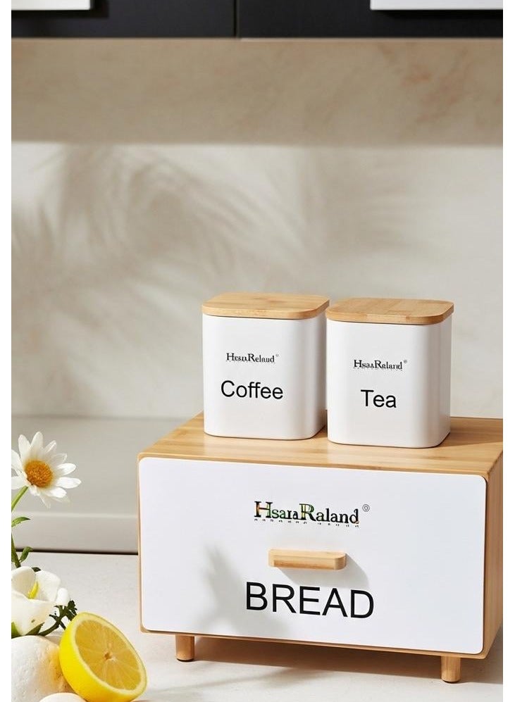 HausRoland Aisha Bread Box With Storage Jars - Image 3
