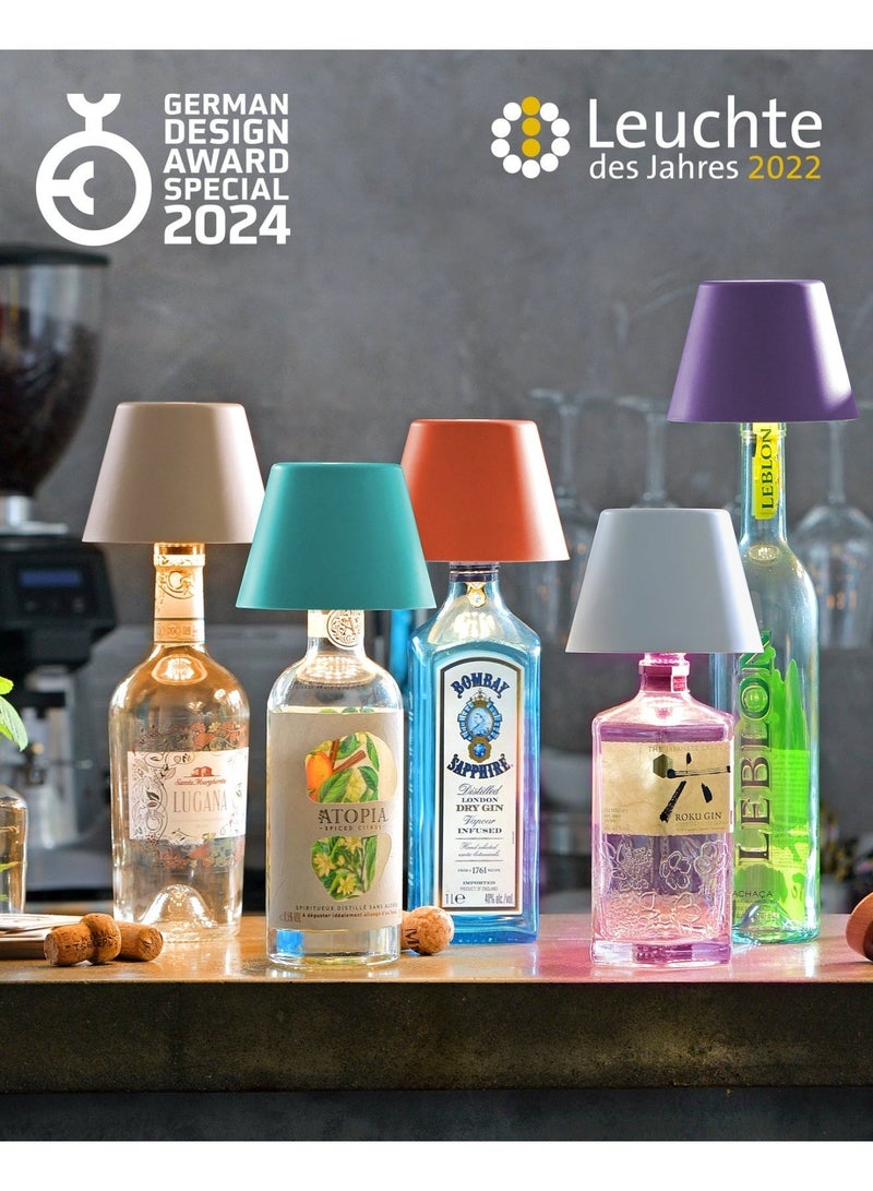Sompex Top 2.0 Bottle Table Lamp (Matte Finish) | indoor & outdoor use | IP 44 Splashproof | 3 metallic colours | Stepless touch with dimmable and memory functions | 12.5x11 cm - Sand - Image 3