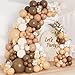 DBKL Brown Balloon Garland Arch Kit with Different Size Nude Coffee Brown Ivory White Boho Tan Neutral Balloons for Woodland Teddy Bear Baby Shower Jungle Safari Birthday Party Decorations - Image 3