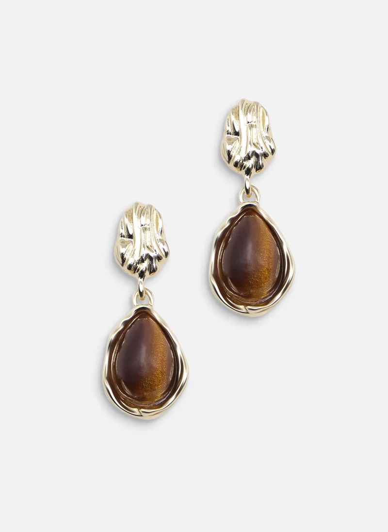 Lichi  Stud earrings with drop-shaped stones for Women | Best Price UAE