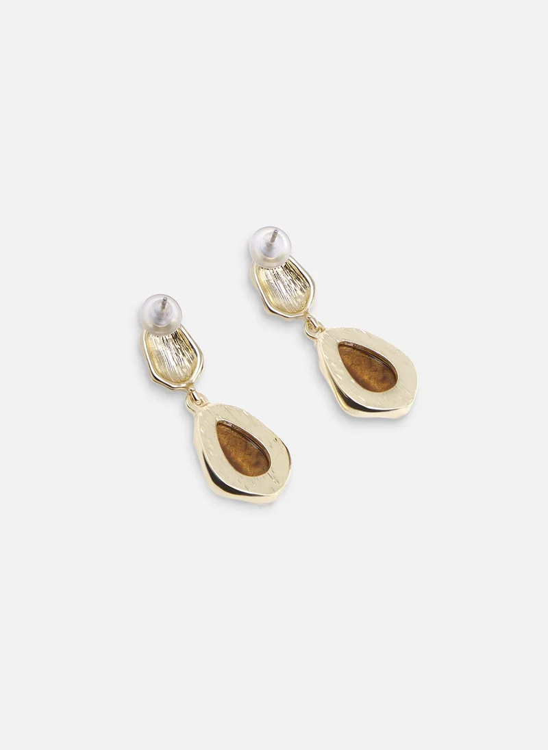 Lichi  Stud earrings with drop-shaped stones for Women | Best Price UAE