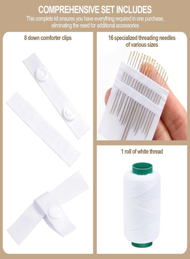 KIBBEH 8 Pack Duvet Snap Clips, Duvet Fasteners, Fastens Comforter Inside Cover to Stay in Place, Keeps Duvet Cover Fixed - Image 4