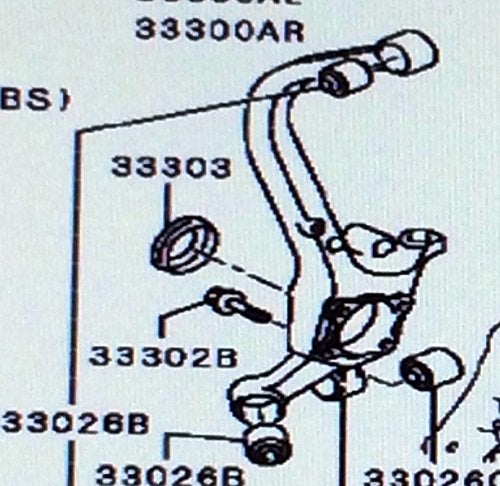 Mitsubishi Genuine Mitsubishi Rear Upper Knuckle Control Arm Bushing Set (Qty 2) MR223673 Galant 1994 1995 1996 1997 1998 1999 2000 2001 2002 2003 Eclipse 1995 1996 1997 1998 1999 2000 2001 2003 2004 2005 - Image 2