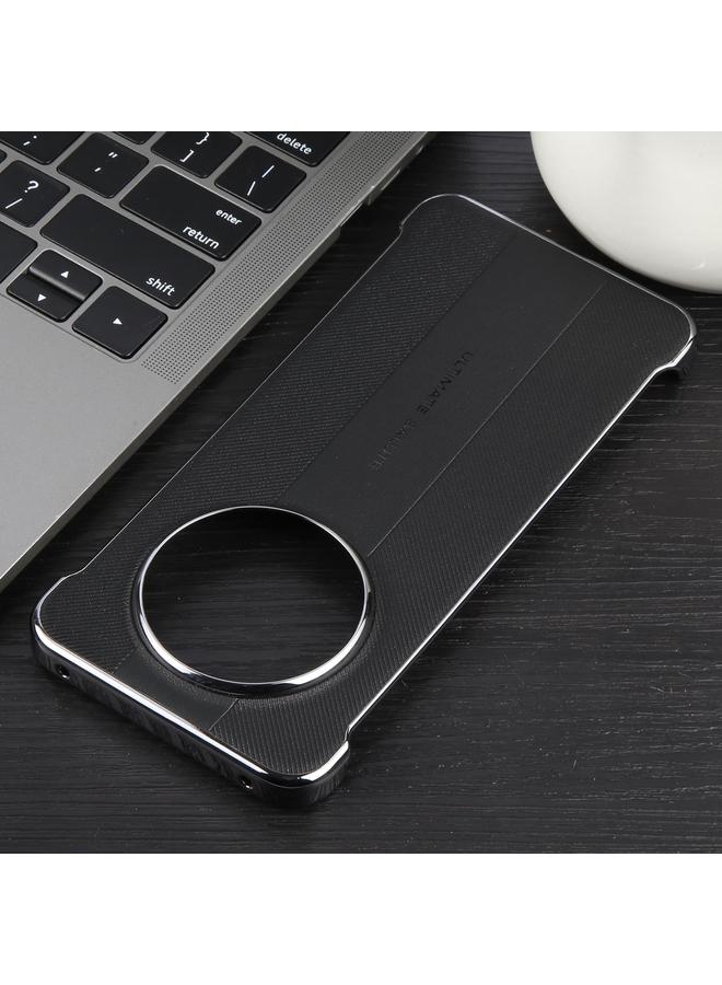 زبون جراب لهاتف Huawei Mate 70 مصنوع من الجلد العادي المطلي بالكهرباء - Image 3