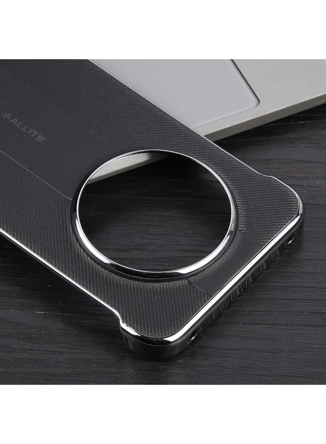 زبون جراب لهاتف Huawei Mate 70 مصنوع من الجلد العادي المطلي بالكهرباء - Image 4