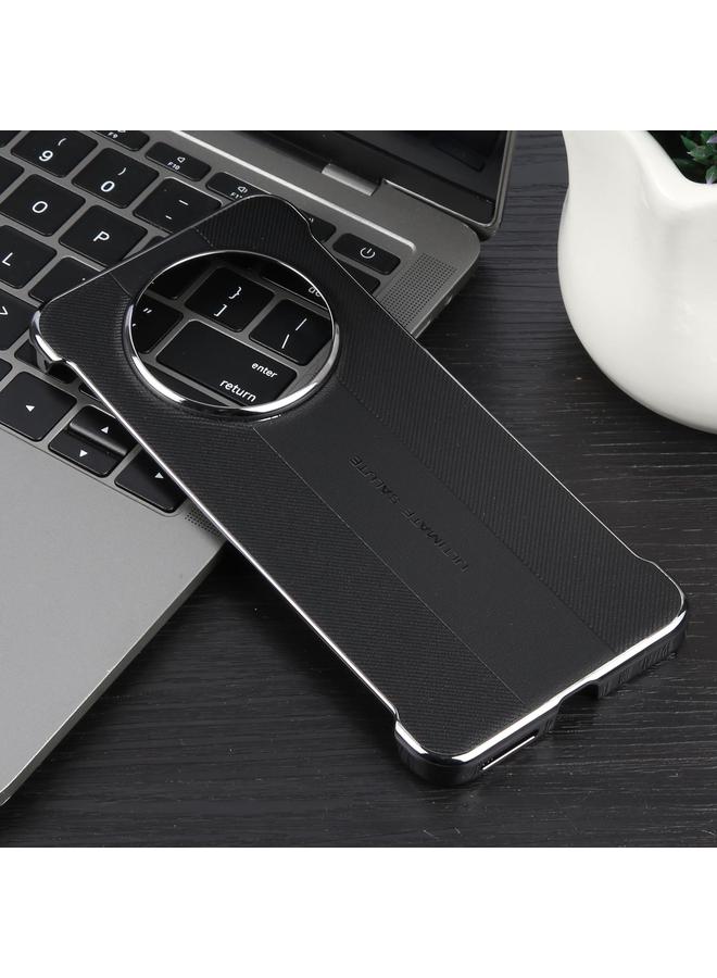 زبون جراب لهاتف Huawei Mate 70 مصنوع من الجلد العادي المطلي بالكهرباء - Image 2