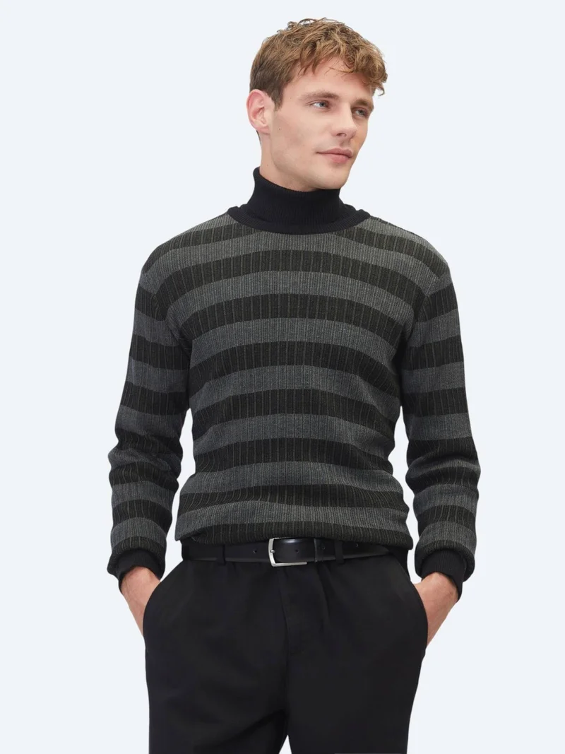 Kip Black Knitwear Sweatshirt