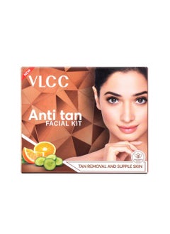 VLCC VLCC Natural Anti Tan Facial Kit  Single Use  Salon Like Facial at Home in Just 6Steps  Includes Cleanser Scrub Cream Face Pack  Moisturizing Gels  212 Oz60g 