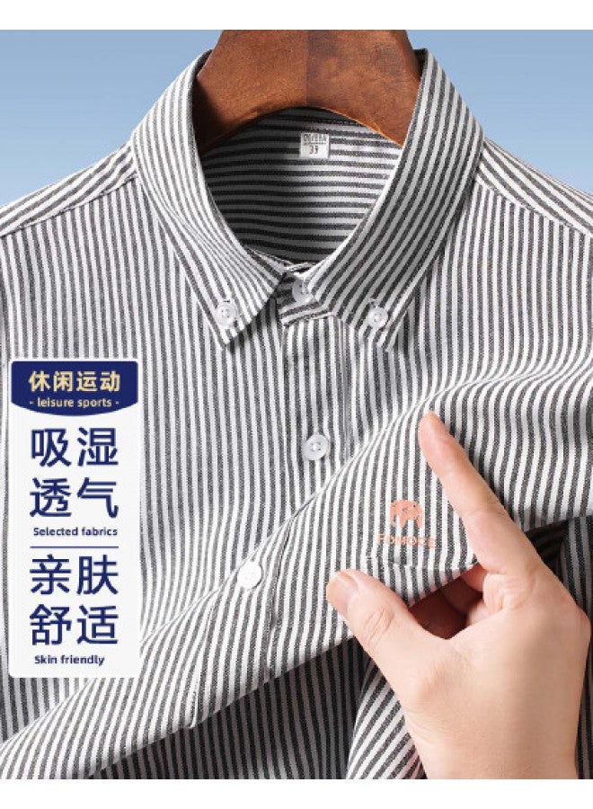 Fomoce 2024 Summer Easy-care Breathable Relaxed Fit Men's Short-sleeve Shirt - Image 1