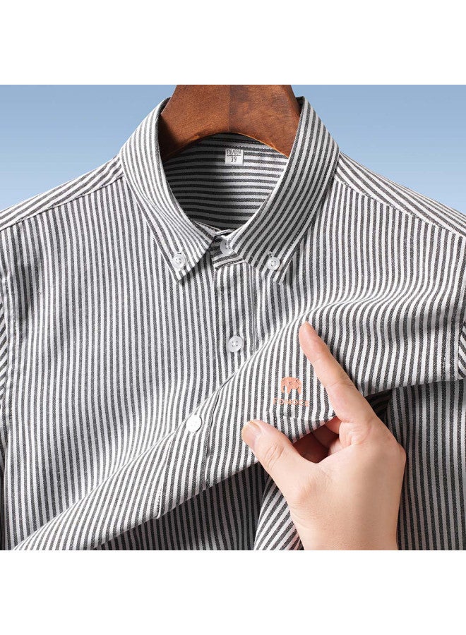 Fomoce 2024 Summer Easy-care Breathable Relaxed Fit Men's Short-sleeve Shirt - Image 3