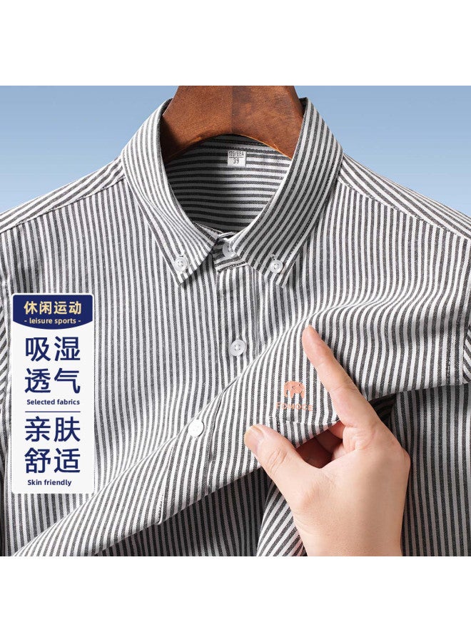 Fomoce 2024 Summer Easy-care Breathable Relaxed Fit Men's Short-sleeve Shirt - Image 2