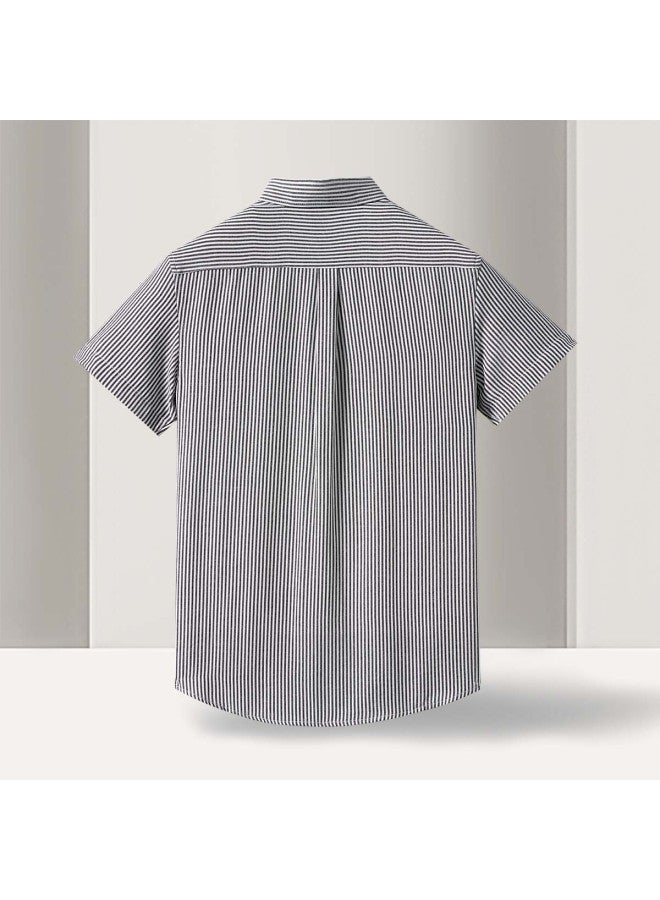 Fomoce 2024 Summer Easy-care Breathable Relaxed Fit Men's Short-sleeve Shirt - Image 5