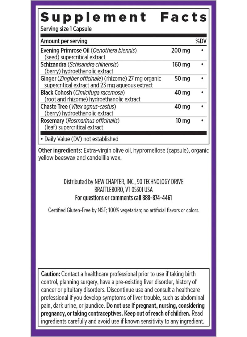 New Chapter Menopause Supplement Estrotone with Evening Primrose Oil + Black Cohosh for Hormone Health Vegetarian Capsule, 60 Count - Image 2