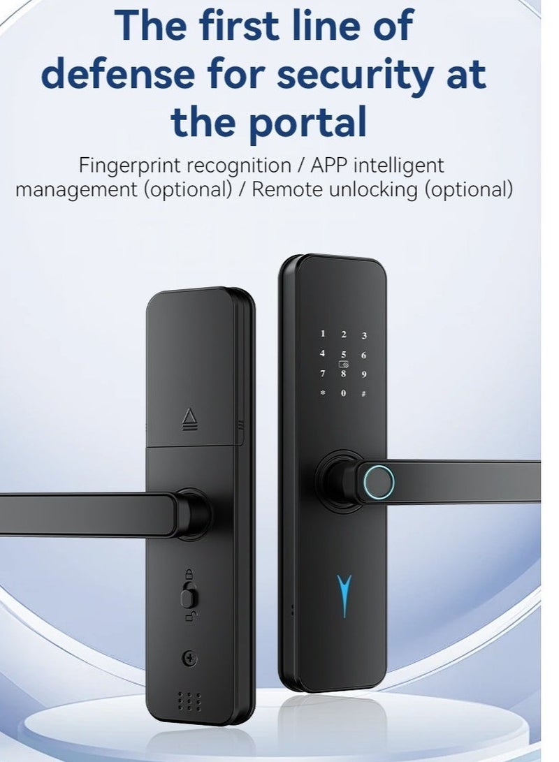 Smart Door Lock with Biometric Fingerprint, App Control, Virtual Passcode, and Anti-Theft Alarm - Keyless Digital Entry for Home & Office - Image 1