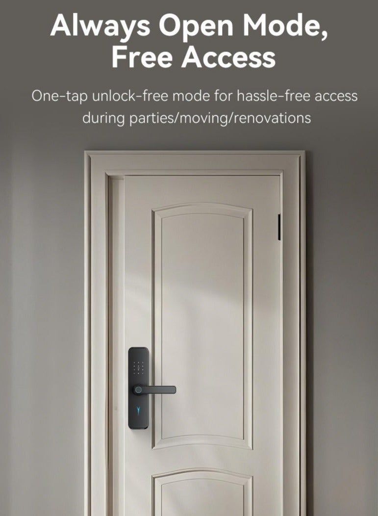 Smart Door Lock with Biometric Fingerprint, App Control, Virtual Passcode, and Anti-Theft Alarm - Keyless Digital Entry for Home & Office - Image 4
