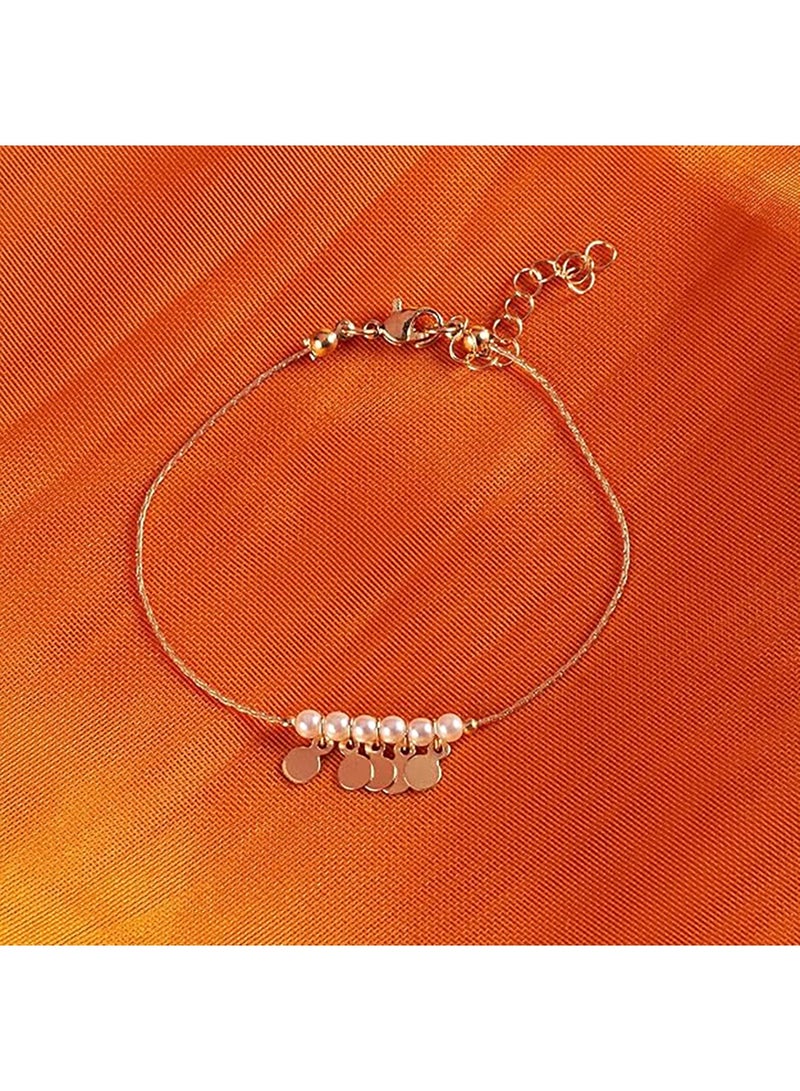 سالتي طقم أساور وخواتم سولتي من اللؤلؤ الغجري، مكون من أساور وخواتم خالدة للنساء | طقم مجوهرات أنيق ومتين | ملابس عصرية يومية | هدية للزوجة والأخت والأم | مثالي لأعياد الميلاد والديوالي - Image 2