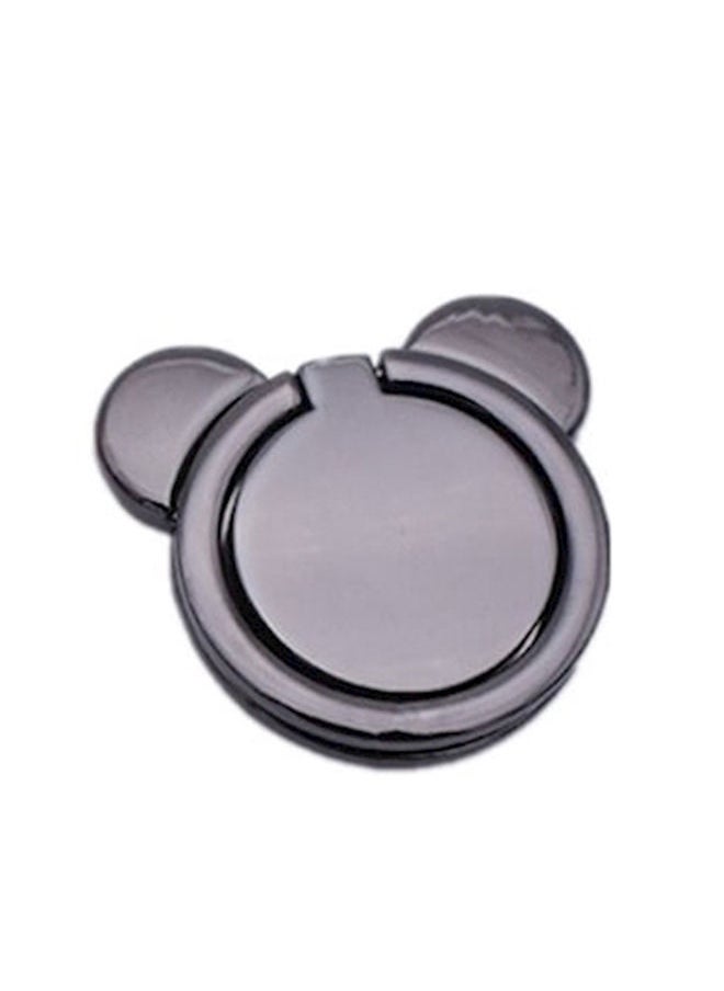 NIBEMINENT Cartoon Bear Head Finger Ring Holder For Mobile Phone Black  - Image 5