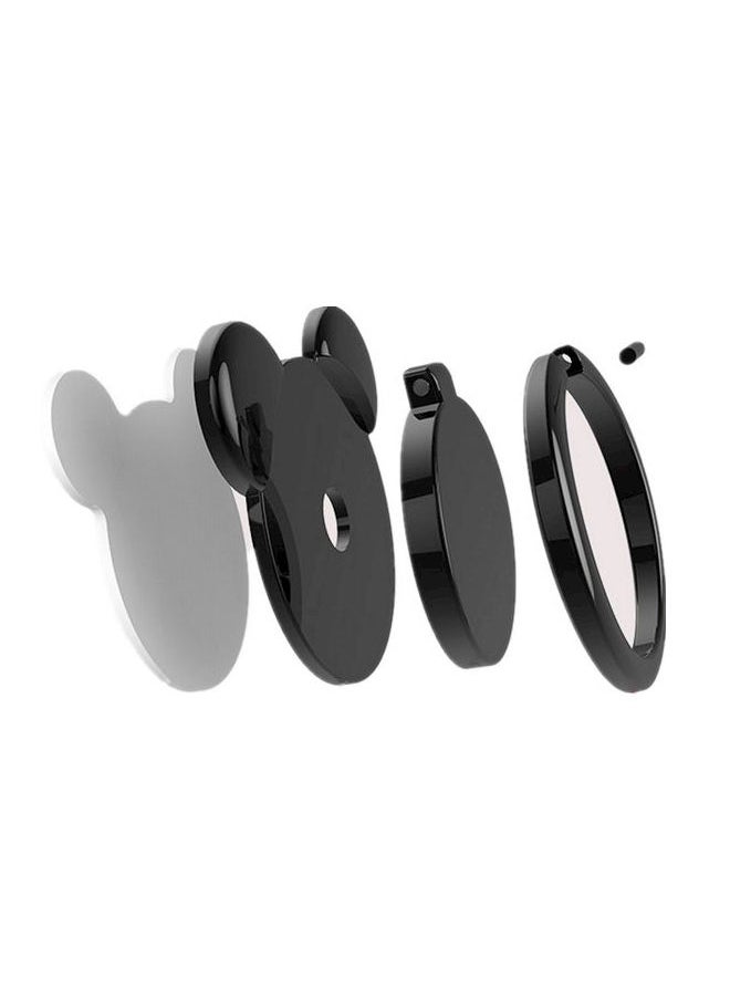 NIBEMINENT Cartoon Bear Head Finger Ring Holder For Mobile Phone Black  - Image 2