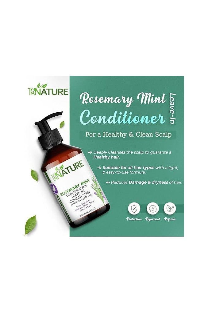 By Nature بلس الطبيعة بلسم إصلاح كامل بالروزماري والنعناع – 500 مل - Image 4