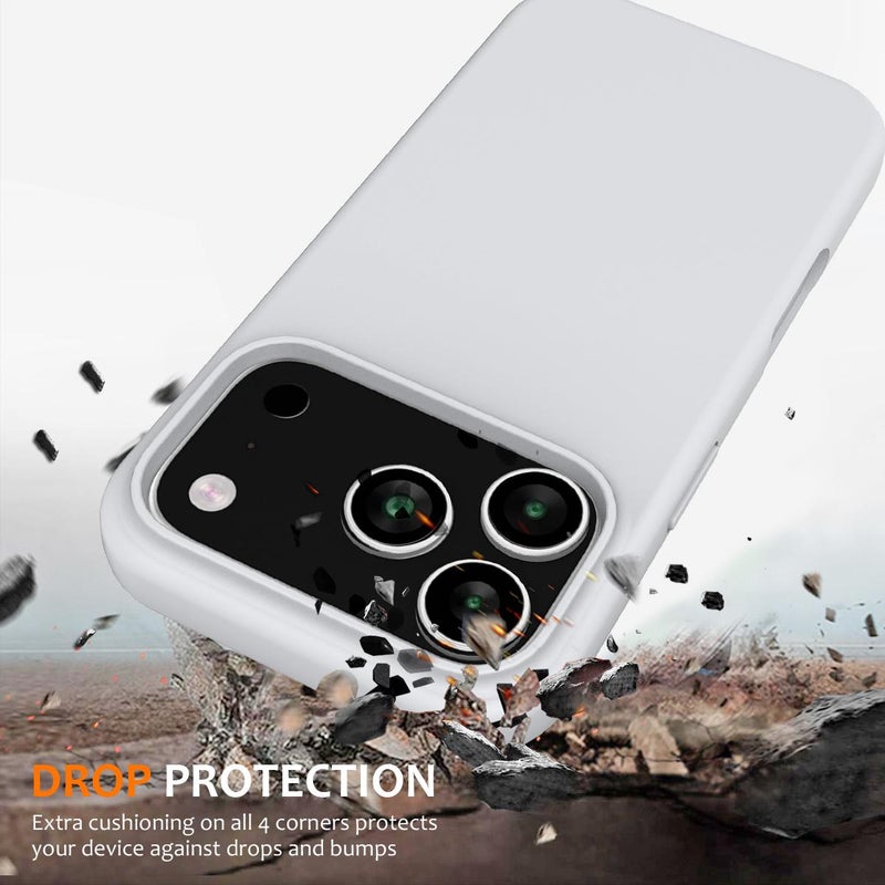 إيروريكس جراب هاتف ماج سيف من السيليكون المقاوم للصدمات لهاتف iPhone 17 Pro Max (أبيض) - Image 2