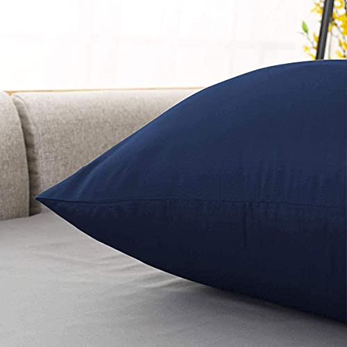 ATOOTFUSION ATOTFUSION Cushion Filler, Soft Comfortable Microfibre, Bed Linen Double Cushion, Decorative Cushion for Sofa, Car, Bedroom, 2 Count Cushion (60X60 Cm, Navy Blue) - Image 2
