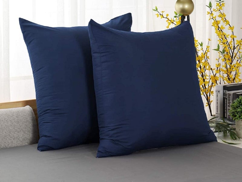 ATOOTFUSION ATOTFUSION Cushion Filler, Soft Comfortable Microfibre, Bed Linen Double Cushion, Decorative Cushion for Sofa, Car, Bedroom, 2 Count Cushion (60X60 Cm, Navy Blue) - Image 5
