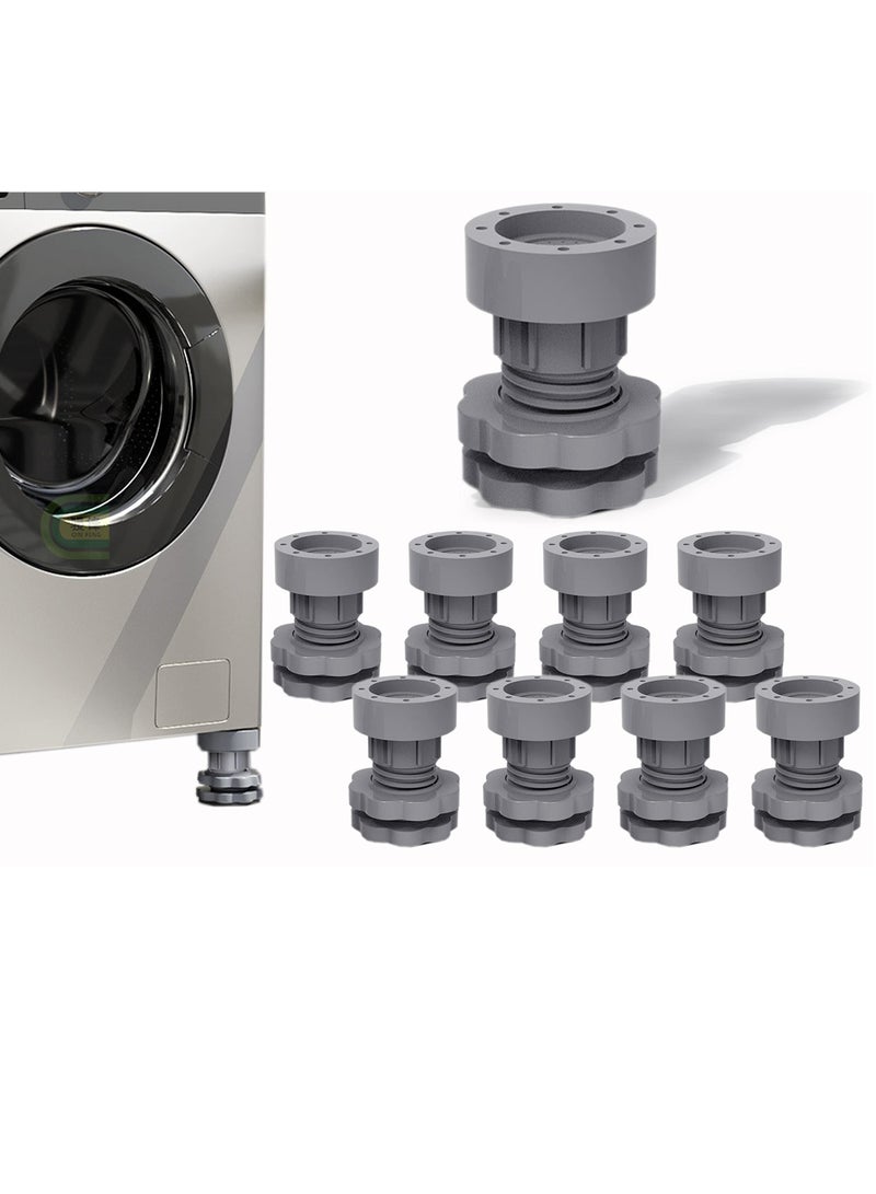 Anti Vibration Pads for Washing Machine 8Pack Adjustable Shock Noise Cancelling Washer Dryer Isolation Pad Non slip Noise Cancelling Anti Slip Rubber Feet Pad Stabilizer Fits Most Models - Image 1