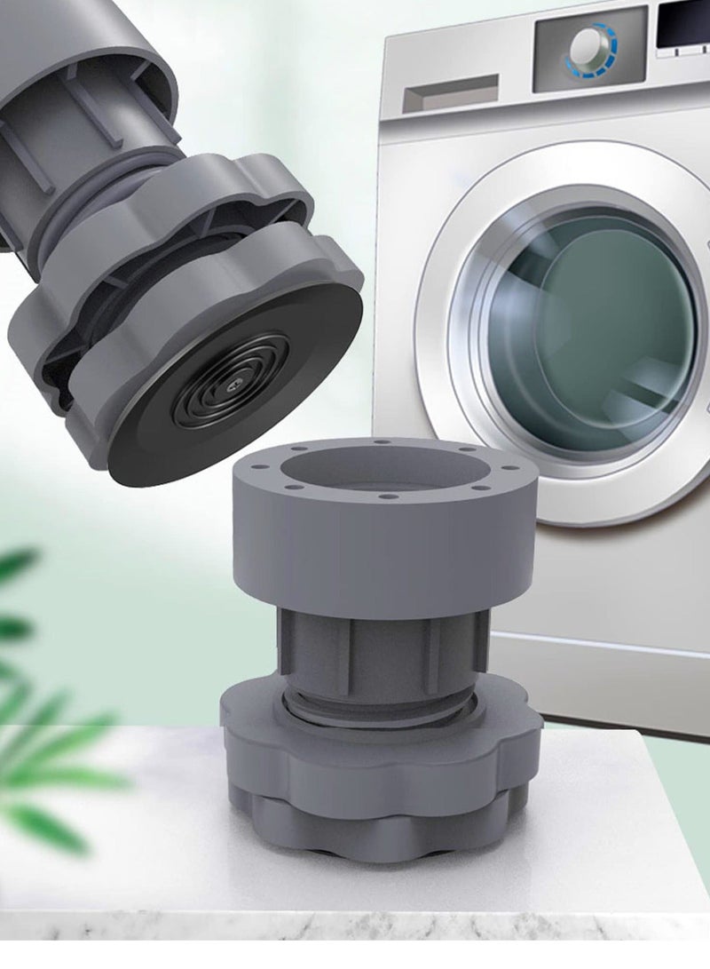 Anti Vibration Pads for Washing Machine 8Pack Adjustable Shock Noise Cancelling Washer Dryer Isolation Pad Non slip Noise Cancelling Anti Slip Rubber Feet Pad Stabilizer Fits Most Models - Image 4