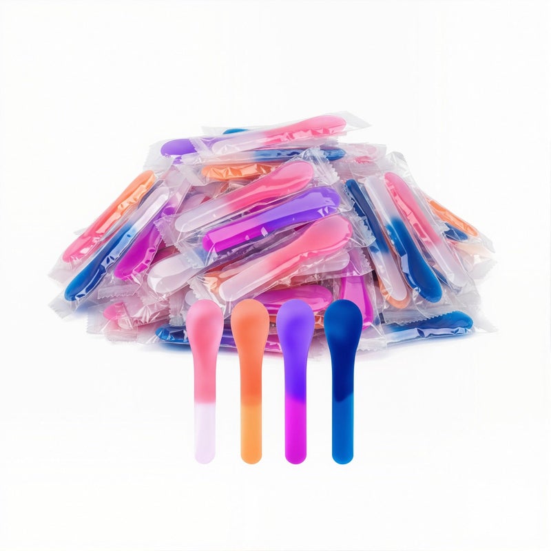 Gugowin 40 Pack Color Changing Ice Cream Spoons, 5.15 Inch Sturdy Plastic Spoons, Individually Wrapped - Captivating Temperature Sensitive Utensils for Birthday Celebrations, Events & Party Favors - Image 1