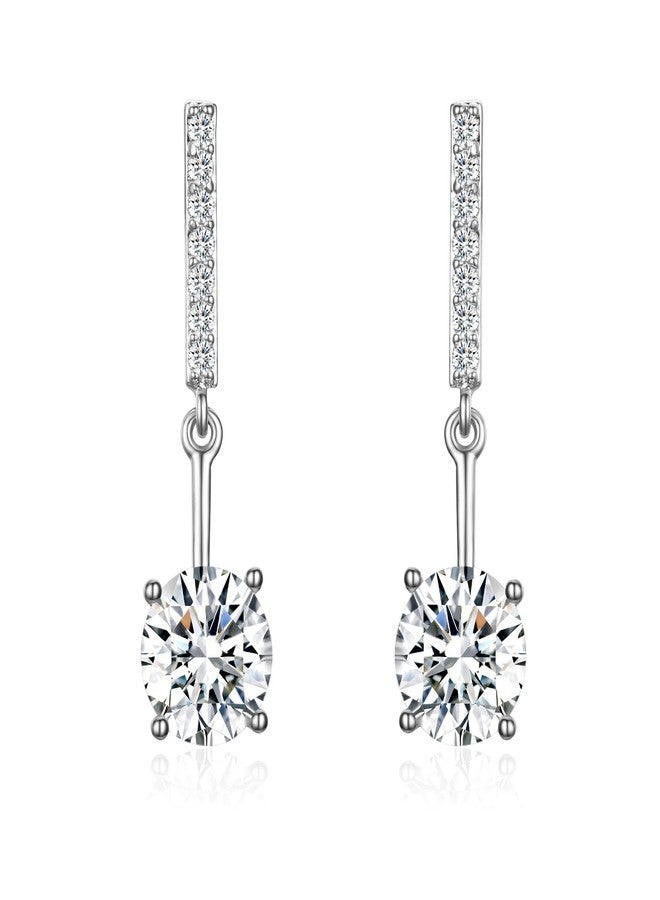 SBLING Platinum-Plated Cubic Zirconia Drop Earrings - Image 1