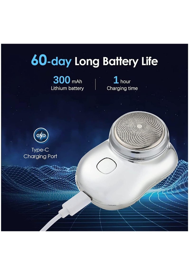 ELTRAZONE Mini Shaver Electric Shaver,New Pocket Portable Electric Shave, Magic USB Mini Shaver Electric Razor For Men, Rechargeable Travel Razors Men Electric Shaver For Shaving Face (Black) (BLACK) - Image 1