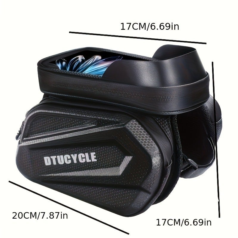 PETO Mountain Bike Bags: Front Handlebar Bag, Double-Layer Cycling Bag, Phone Pouch, Handlebar Bag, Saddle Bag, Bicycle Accessories - Image 4