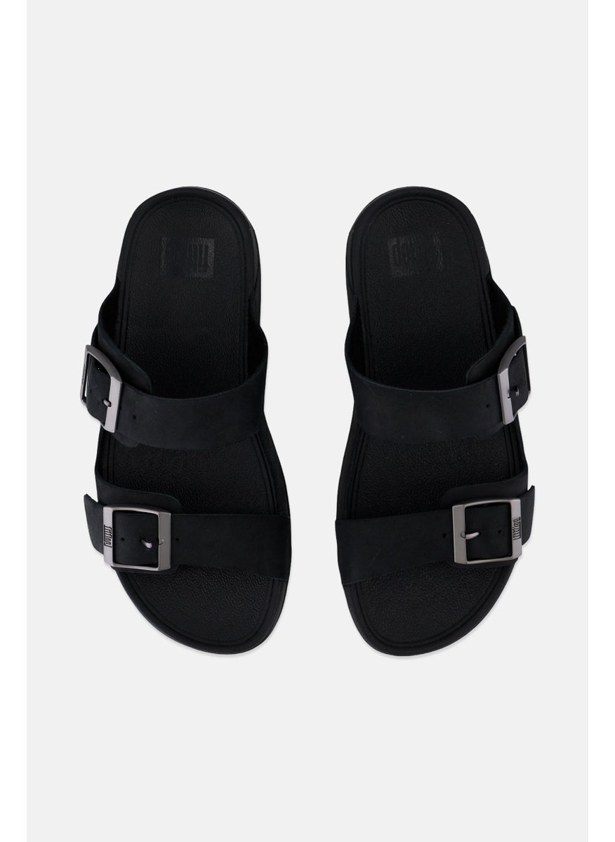 Men Gogh Moc Men Buckle leather Slides Slip On Sandals, Black - pzsku/Z68A1CF310575BDDB4129Z/45/_/1737641835/c5c7bd9f-783d-4db0-9ec1-d364c6386c0b