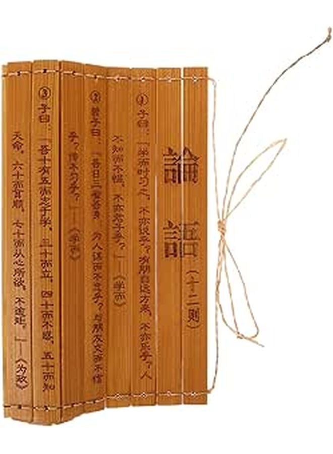 Bamboo Book Stand For Reading And Photography Natural Wooden Engraving Decor - Image 1