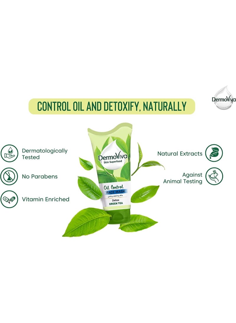 DermoViva Oil Control Green Tea Oil Control Face Mask - Image 2
