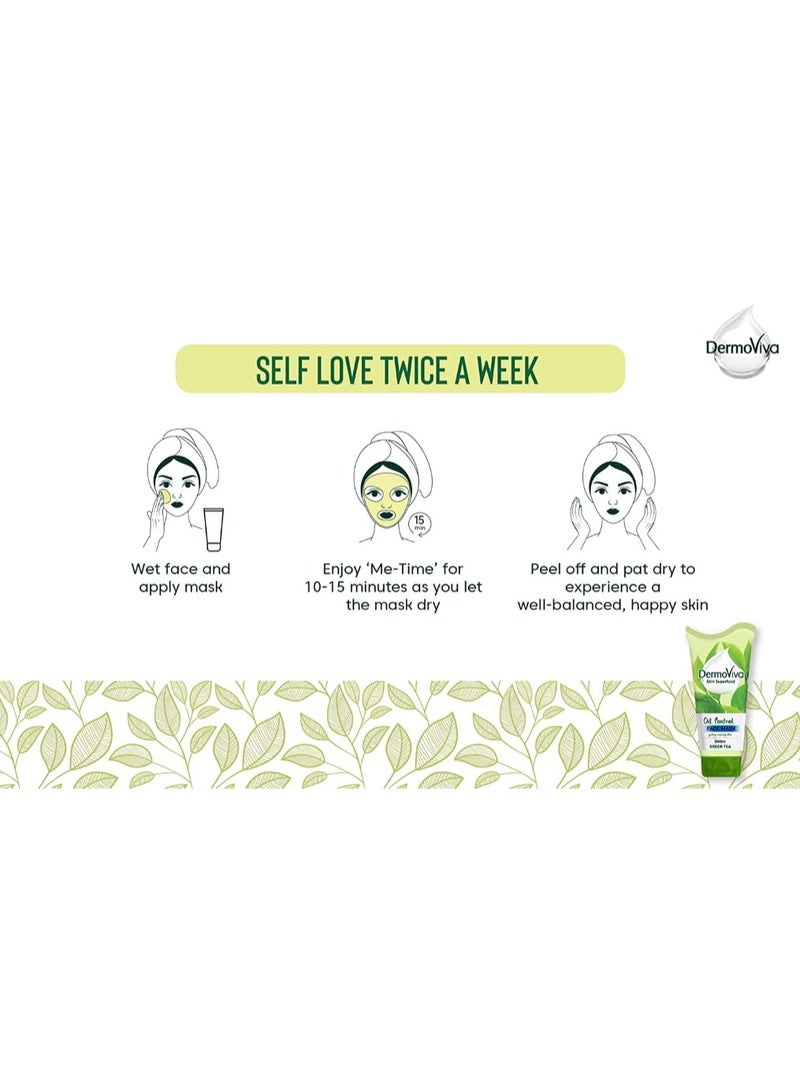 DermoViva Oil Control Green Tea Oil Control Face Mask - Image 3