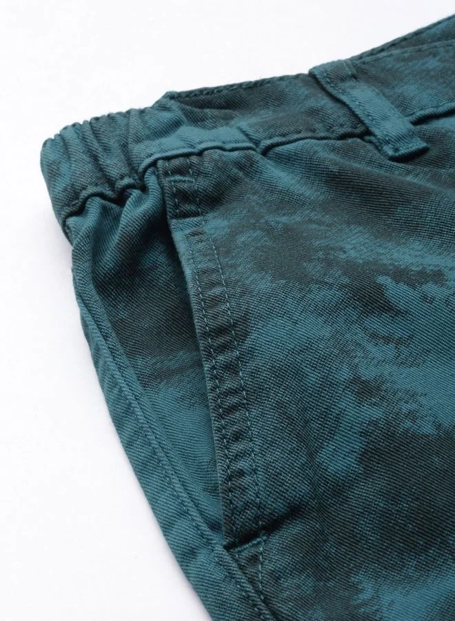 The Indian Garage Co Men Slim Fit Printed Mid-Rise Shorts