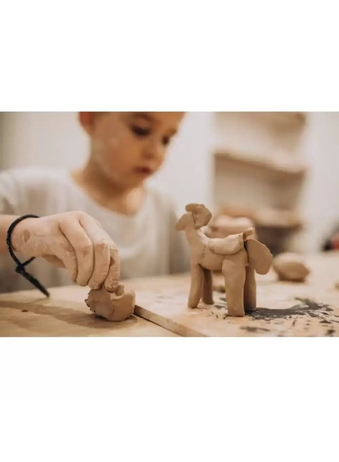 Dozen Air Dry Hardening Modelling Brown clay of 1kg for Playing Art and craft creativity play for kids - Image 3