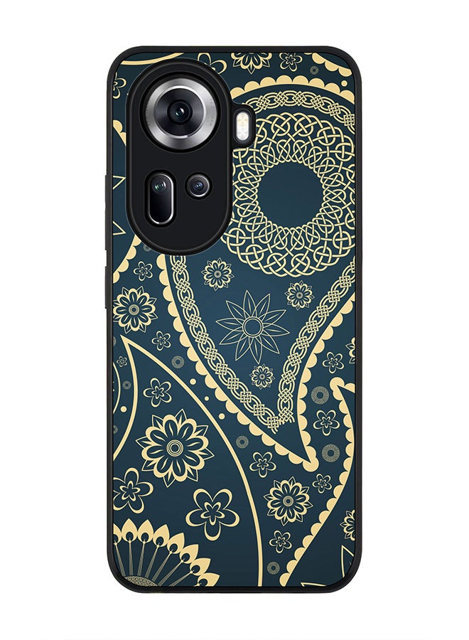 Stylizedd Rugged Black Edge Case for Oppo Reno11, Slim fit Soft Case Flexible Rubber Edges Anti Drop TPU Gel Thin Cover -  Indian Nights - Image 1