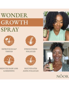 Noor Wonder Growth Spray for Women, 9-in-1 SuperBoost, Natural Hair Loss Treatment with Coffee Bean Extract & Cynatine Keratin for Thicker, Healthier Hair Promotes Significantly Fuller Hair in 8-12 Weeks  - Image 2