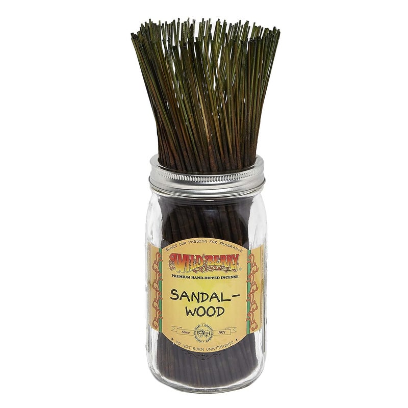 Wild Berry Incense Sticks Sandalwood Lovely Sandalwood Scent with Cedarwood and Amber Hand Dipped in The USA 100 Count