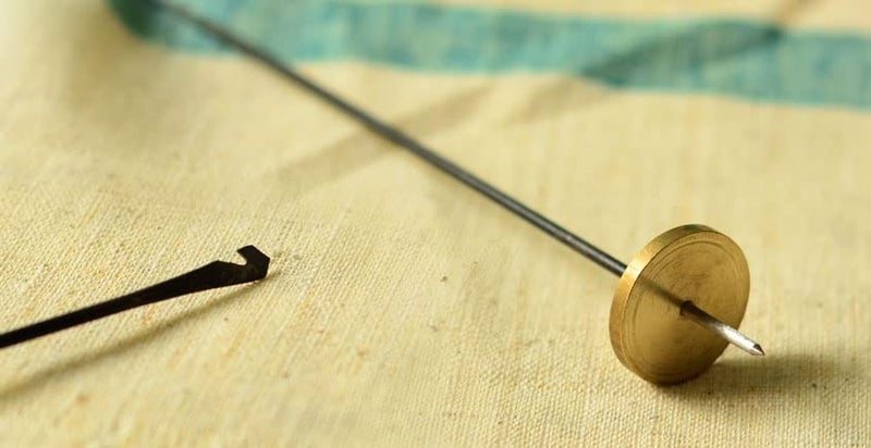 AKS CREATIONS Aks Creations Takli Drop Spindle Top Khadi Cotton Yarn Spinning Metal Tool Gift for Beginners  - Image 2