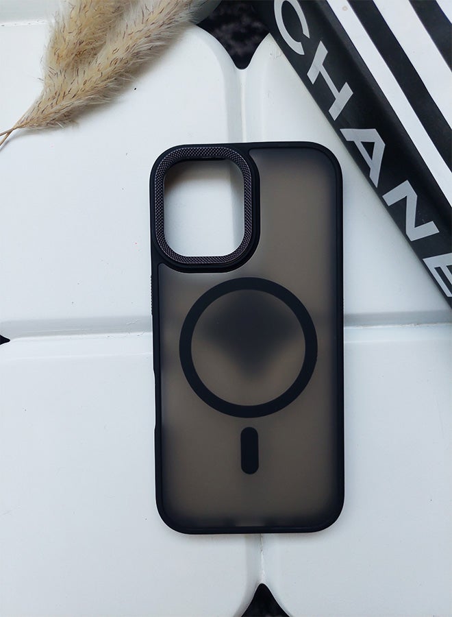 Premium Shockproof MagSafe Case for iPhone 14 Pro with Metal Camera Frame – Stylish Matte Magnetic Mobile Cover for Men, Women & Youth – Anti-Fingerprint, Camera Protection, Drop Resistant (Black) - Image 3