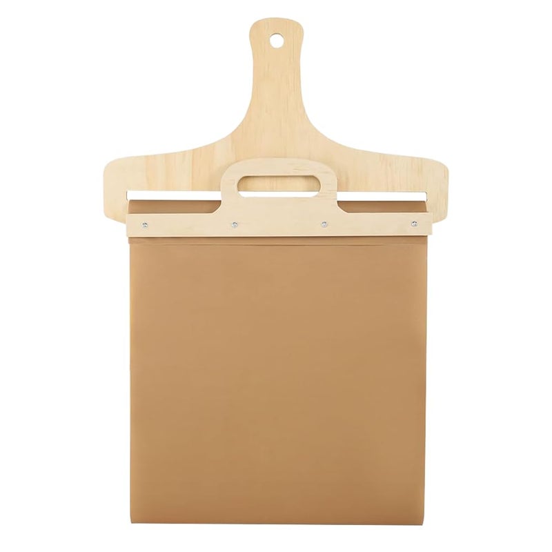 Karomouj Essential Wooden Baking Peeler Pizza Peelar Spatula with Magic Sliding Transfer for Home Kitchen Baking Use BrownWood - Image 2