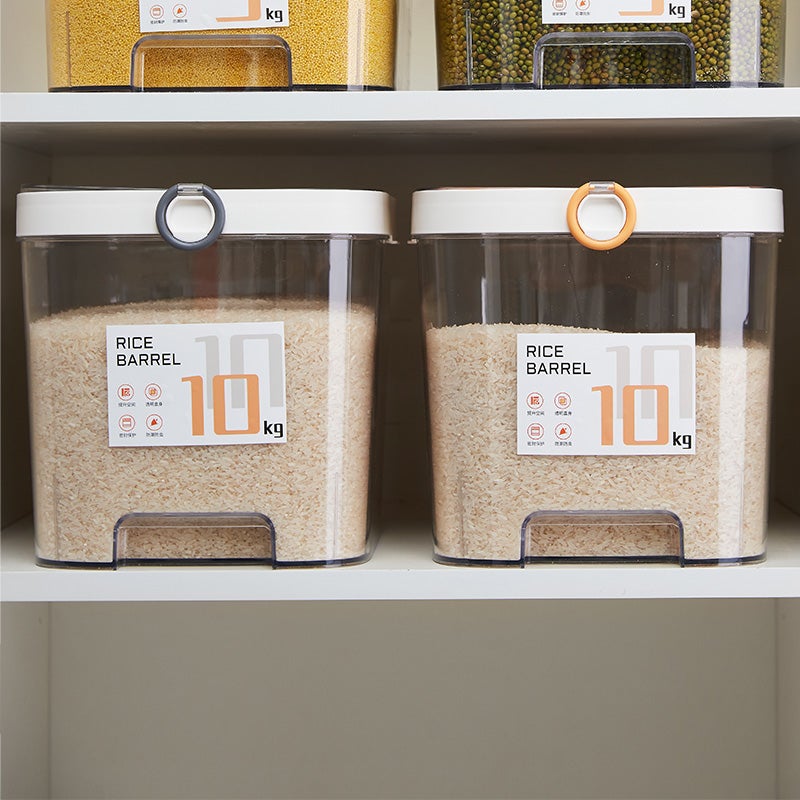 See-through Remaining Capacity Rice Bucket, Insect-proof Design Large Capacity Food Storage - Image 5
