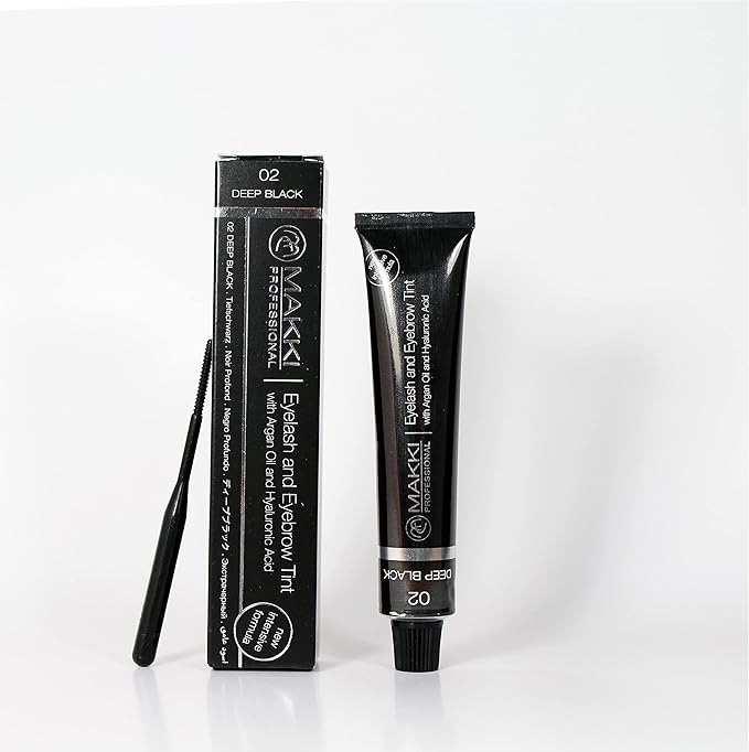 Makki 09 Ash Grey Makki Professional Intensive Eyelash and eyebrow tint dye with argan oil hualuronic acid 22ml - Image 1