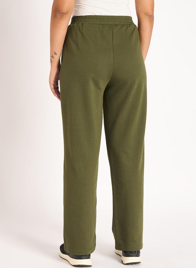 Femmella Olive Straight Fit Terry Trackpants - Image 4