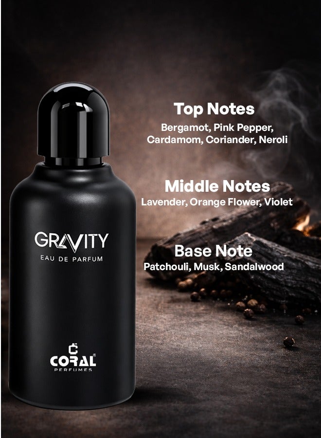 كورال عطر جرافيتي أو دو برفيوم للرجال 100 مل – عطر رجولي يدوم طويلًا بنفحات خشبية وحارة - Image 2