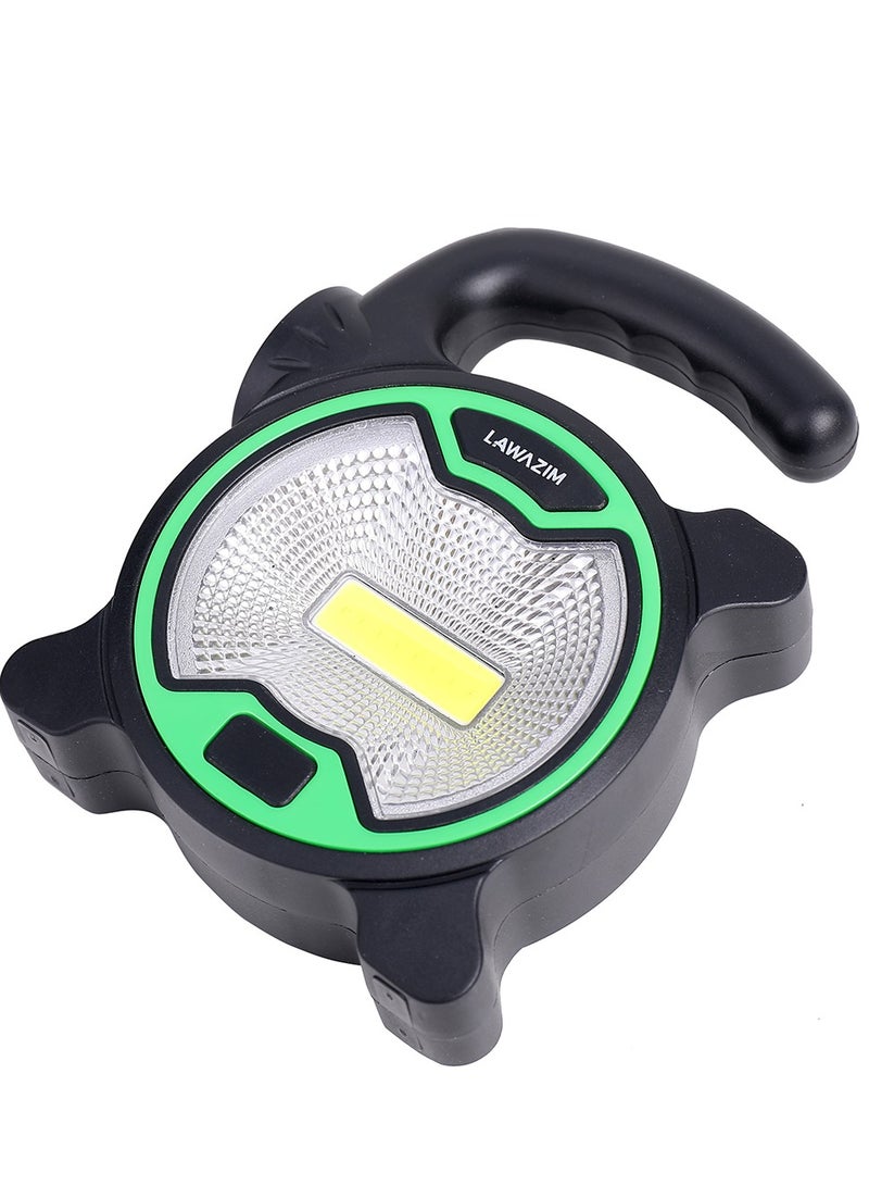 LAWAZIM Round Portable Double Lantern Flashlight Can Use For Fishing Repair Car in Night Green - Image 3